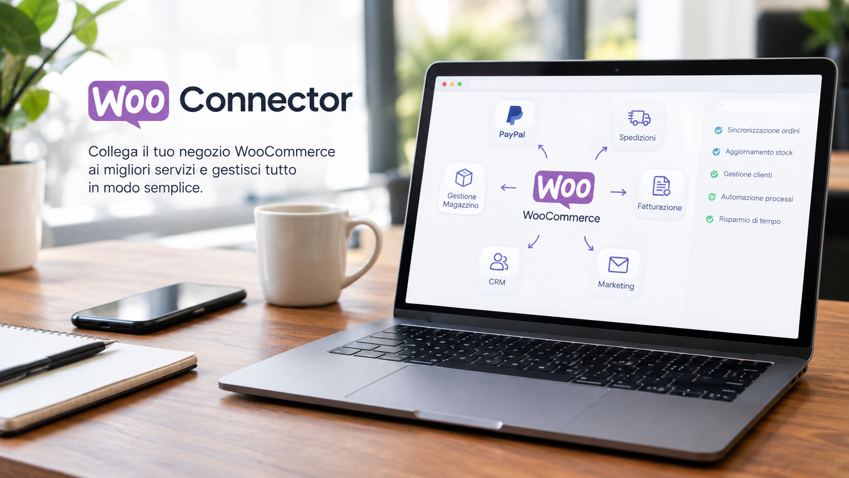 Collega il tuo negozio WooCommerce e gestisci tutto in modo semplice